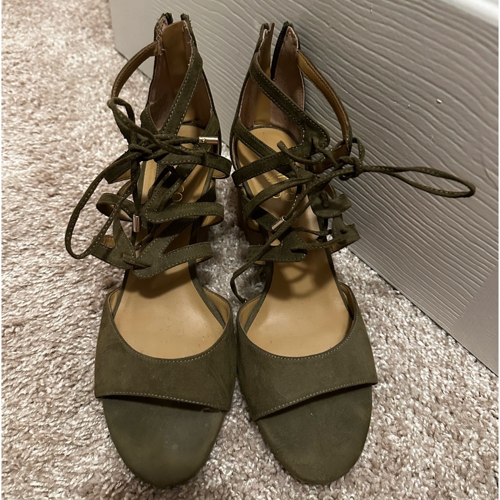 Franco Sarto Green Sandals